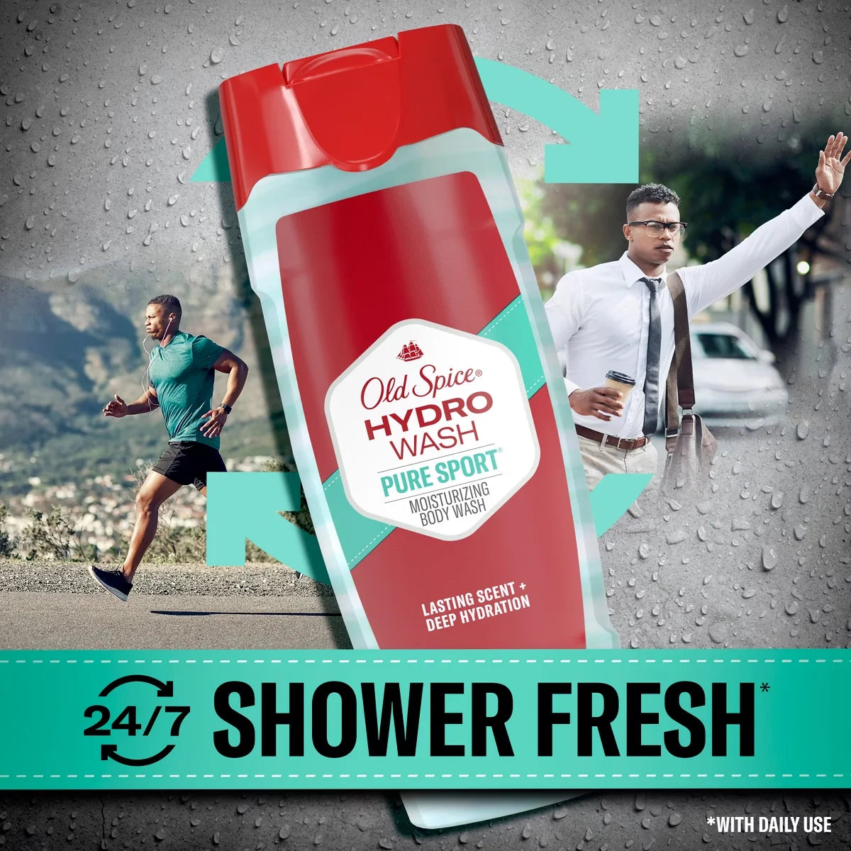 Old Spice Men's Moisturizing Hydro Body Wash - Pure Sport Plus - 21 fl oz