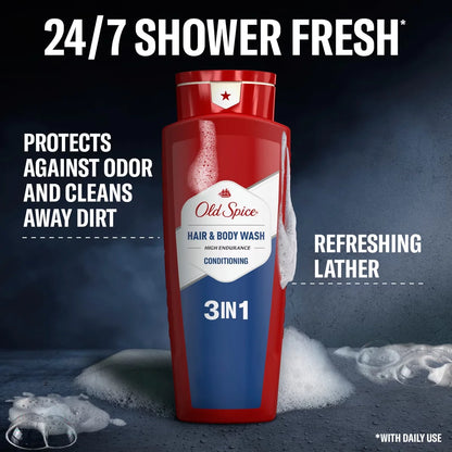 Old Spice High Endurance 3 in 1 Hair Body Wash - 24 fl oz