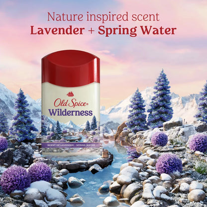 Old Spice Men's Wilderness with Lavender Antiperspirant & Deodorant - 2.6oz: Invisible Solid, Normal Skin Type