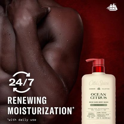 Old Spice Windborn Collection Men 's Body Wash for Oily Skin - Ocean Citrus - 20 fl oz: Moisturizing, Basic Cleansing, Contains Vitamin E