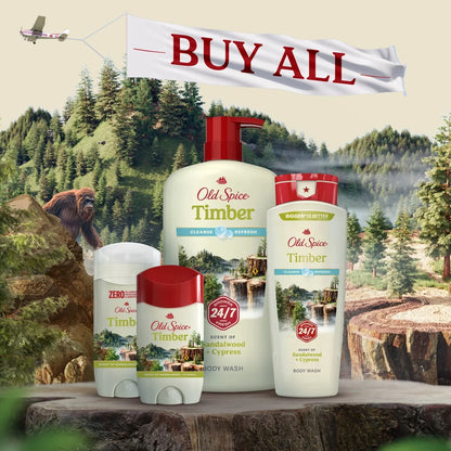 Old Spice Men's Timber with Sandalwood Antiperspirant Deodorant - 2.6oz