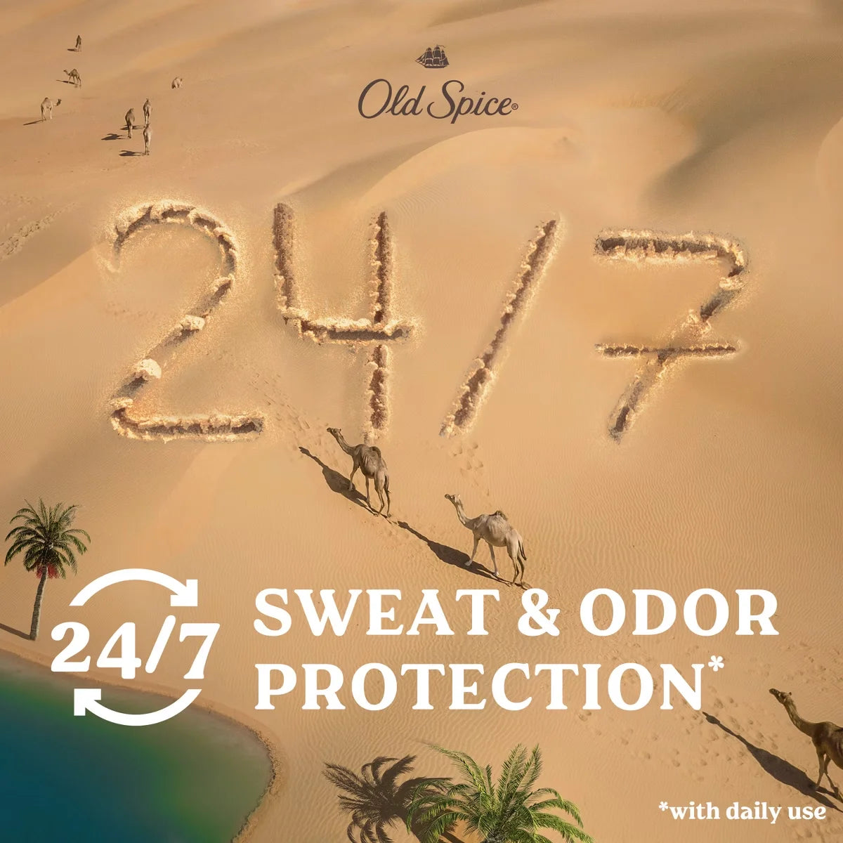 Old Spice Antiperspirant & Deodorant - Invisible Solid - Oasis - 2.6oz: Under Arm, Vanilla Scent, Normal Skin