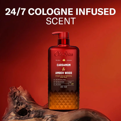 Old Spice x The Spice Alchemist Collection Men's Crafted for Compliments Cologne Infused Body Wash - Cardamom and Amber Wood - 20oz
