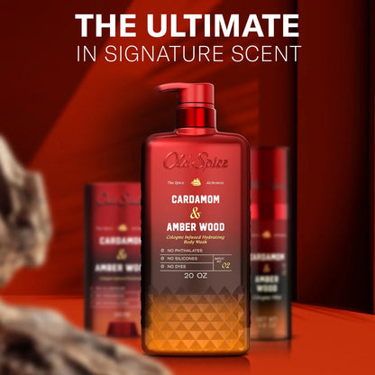 Old Spice x The Spice Alchemist Collection Men's Crafted for Compliments Cologne Infused Body Wash - Cardamom and Amber Wood - 20oz
