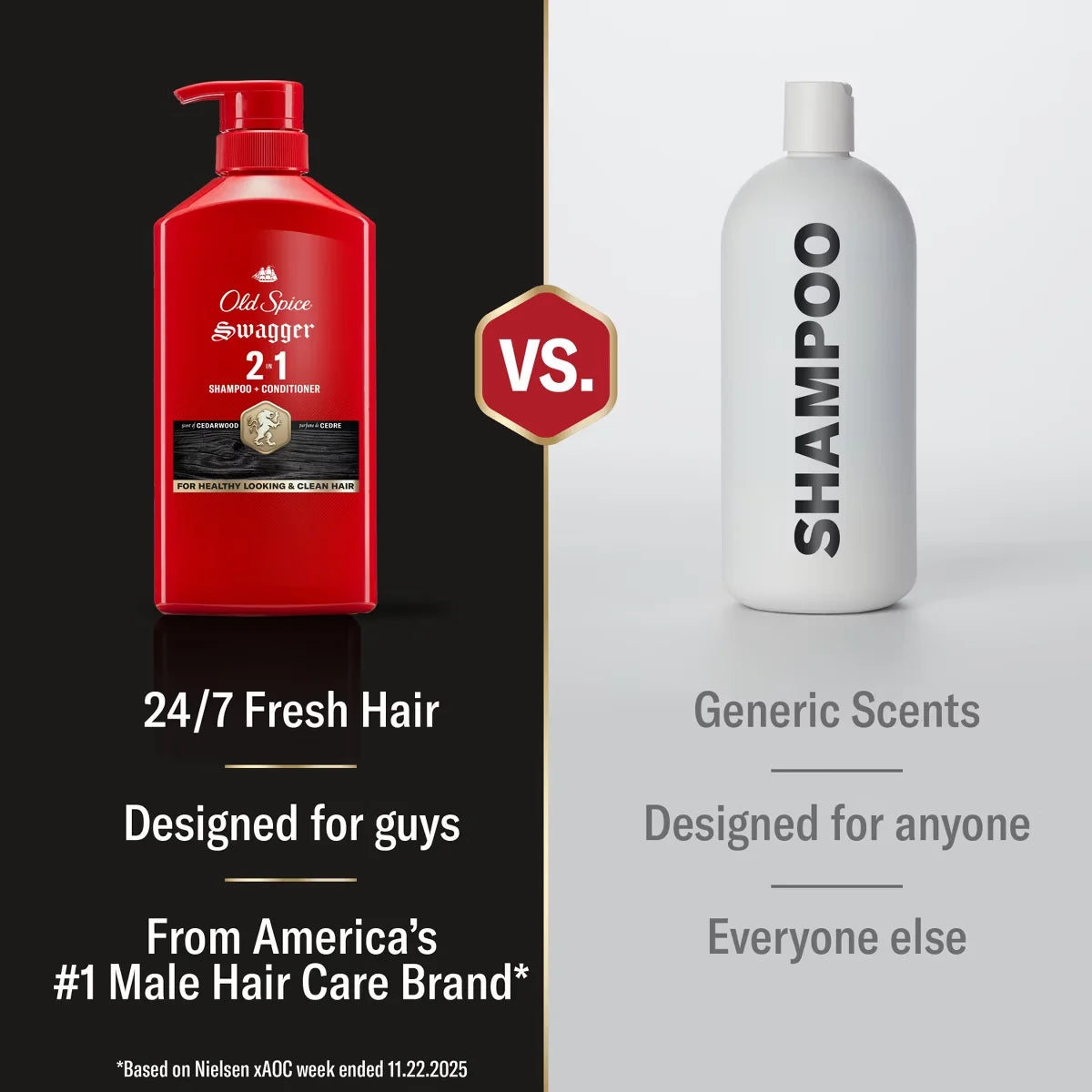 Old Spice Swagger 2-in-1 Men's Shampoo and Conditioner - 21.9 fl oz