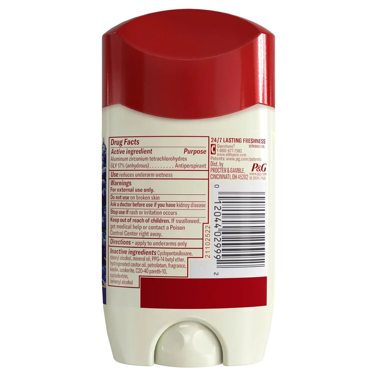 Old Spice Men's Wilderness with Lavender Antiperspirant & Deodorant - 2.6oz: Invisible Solid, Normal Skin Type