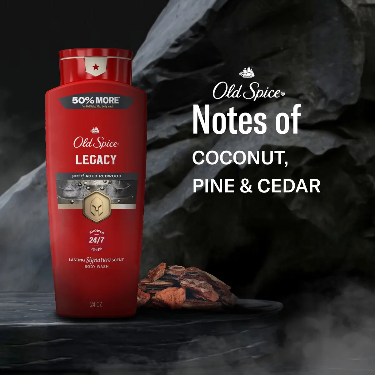 Old Spice Red Collection Men's Long-Lasting Fragrance Refreshing Clean Body Wash - Legacy - 24 fl oz