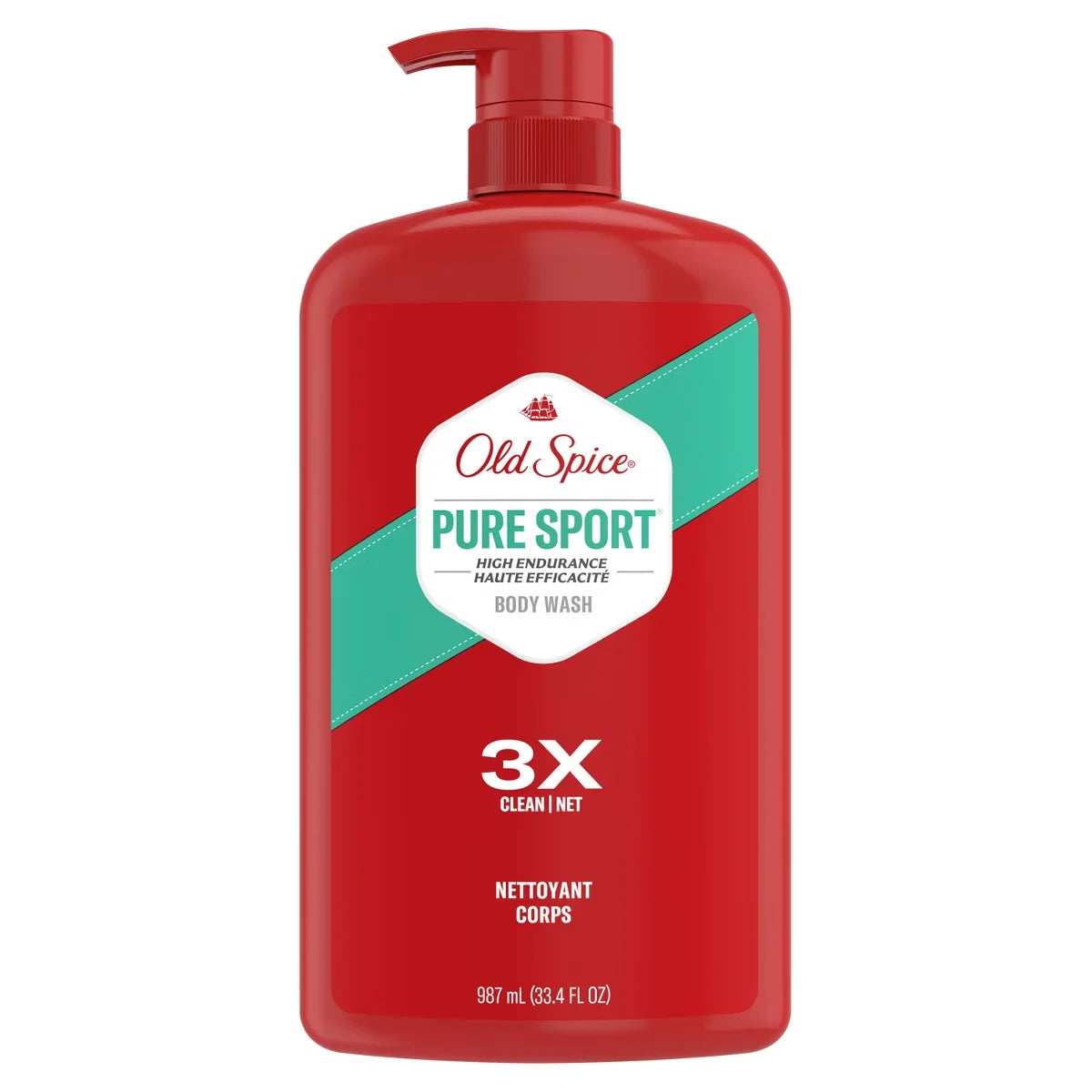 Old Spice High Endurance Body Wash with Pump - 33.4 fl oz: Liquid, Whole Body, For Normal Skin, Basic Cleansing