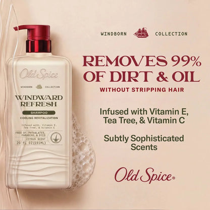 Old Spice Windborn Windward Refreshing Shampoo - 20 fl oz