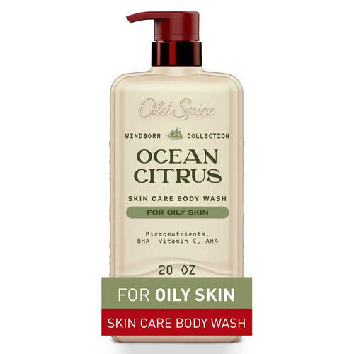 Old Spice Windborn Collection Men 's Body Wash for Oily Skin - Ocean Citrus - 20 fl oz: Moisturizing, Basic Cleansing, Contains Vitamin E