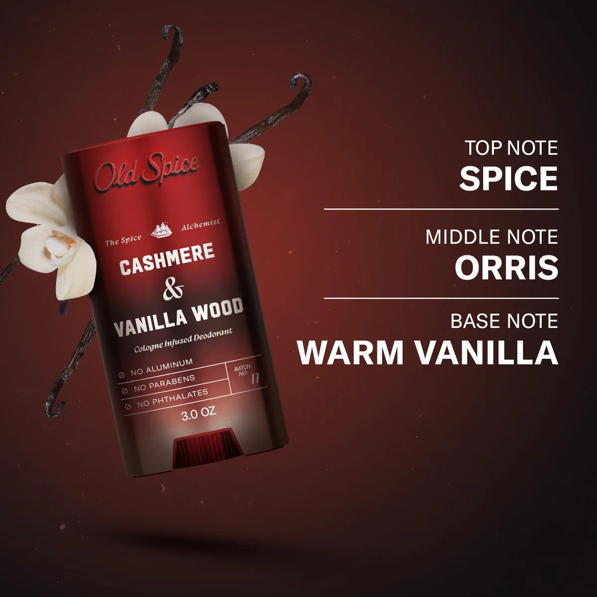 Old Spice x The Spice Alchemist Collection Cologne Infused Deodorant - Cashmere and Vanilla Wood - 3oz