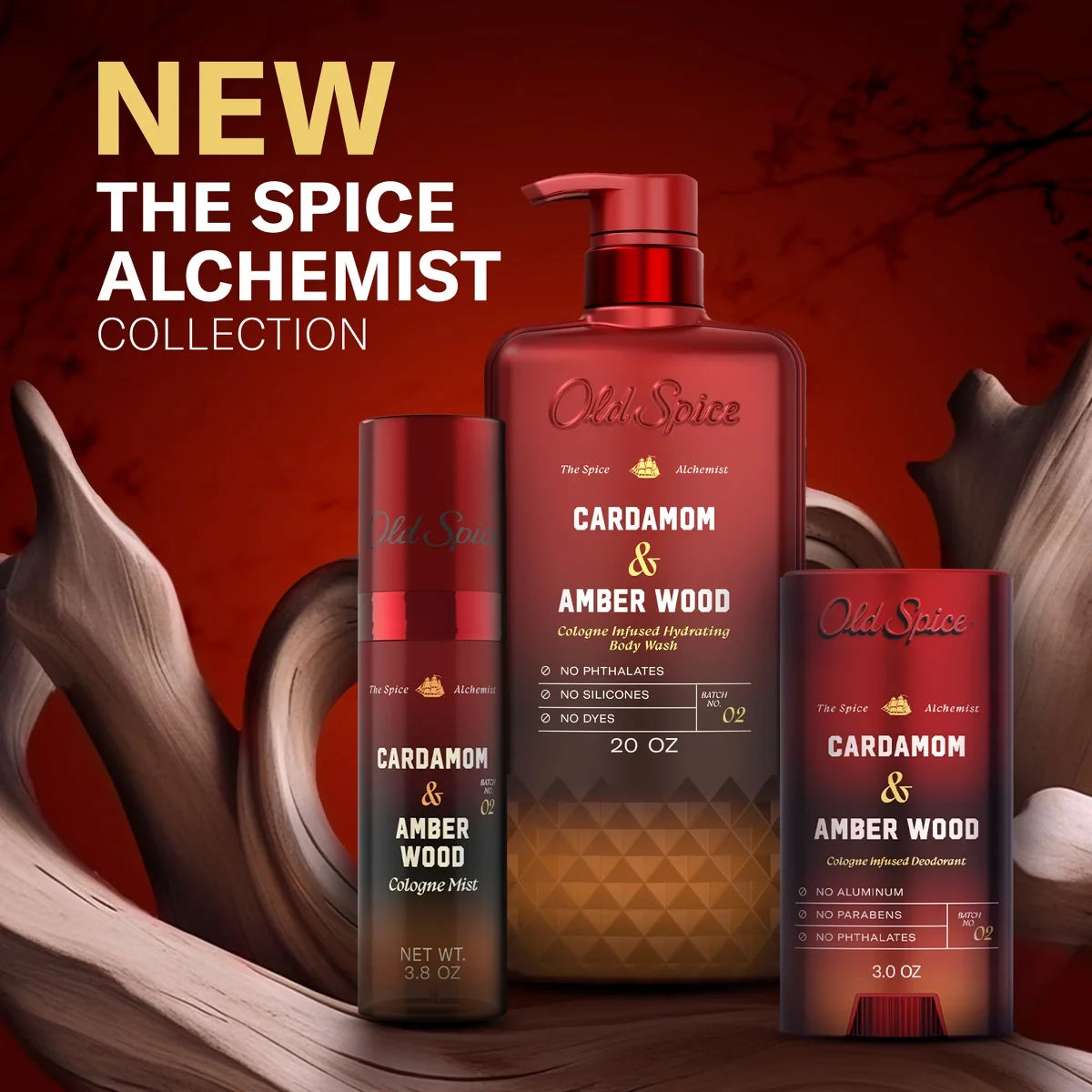 Old Spice x The Spice Alchemist Collection Men's Crafted for Compliments Cologne Infused Body Wash - Cardamom and Amber Wood - 20oz