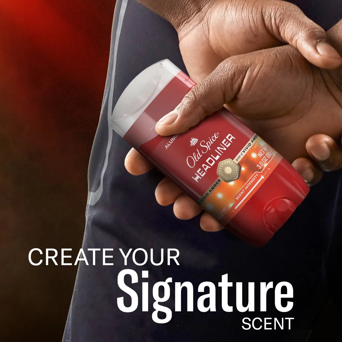 Old Spice Red Collection Men's 24-Hour Odor Protection Refreshing Fragrance Long-Lasting Freshness Deodorant - Headliner Scent - 3oz