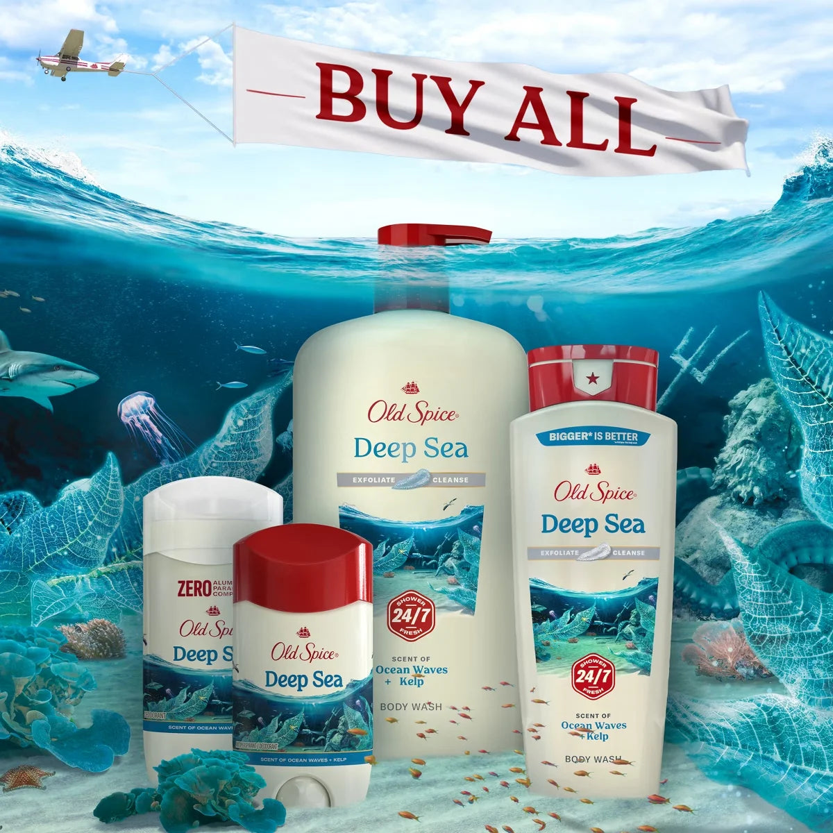 Old Spice Men's Body Wash - Deep Cleanse with Deep Sea Minerals - 30 fl oz