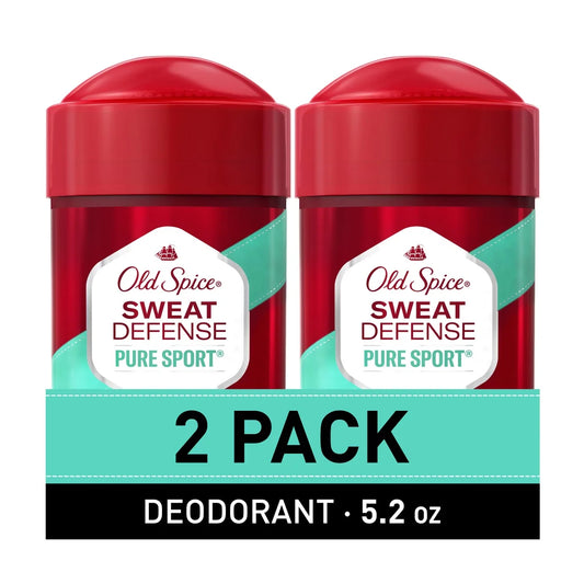 Old Spice Hardest Working Collection Sweat Defense Solid Antiperspirant & Deodorant Pure Sport Plus Twin Pack - 2.6oz