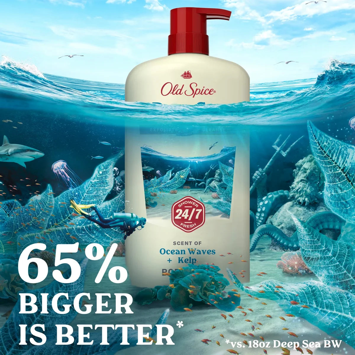 Old Spice Men's Body Wash - Deep Cleanse with Deep Sea Minerals - 30 fl oz