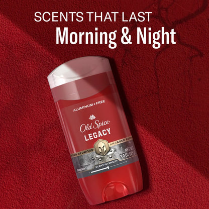 Old Spice Men's Long-Lasting Freshness 24-Hour Odor Protection Red Collection Deodorant - Legacy - 3oz