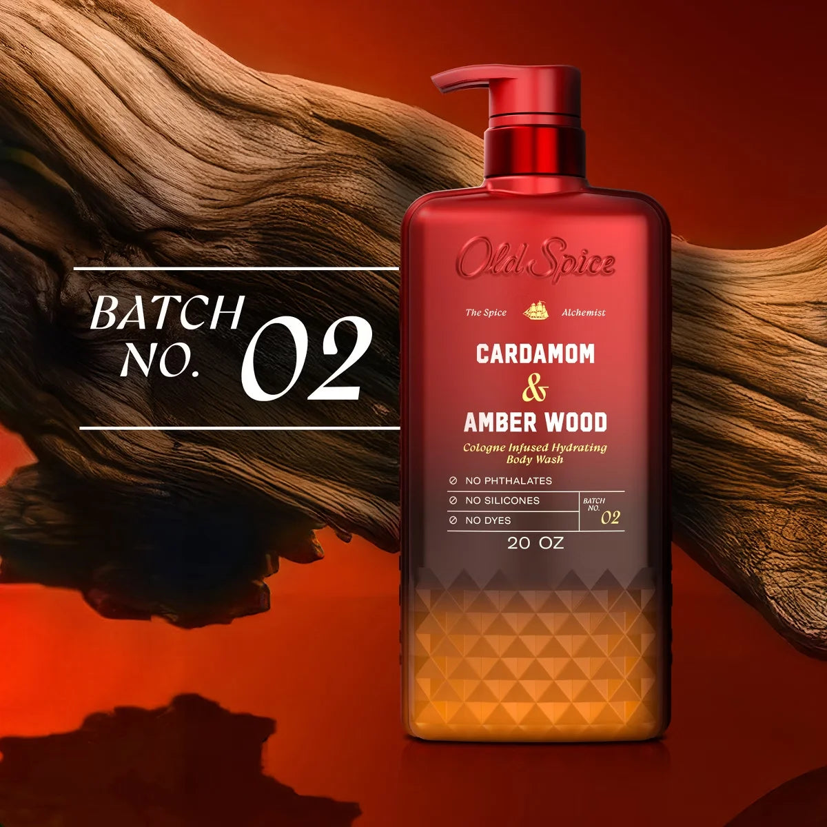 Old Spice x The Spice Alchemist Collection Men's Crafted for Compliments Cologne Infused Body Wash - Cardamom and Amber Wood - 20oz
