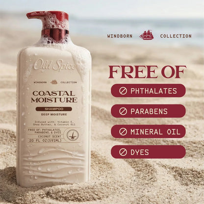 Old Spice Windborn Coastal Moisture Vanilla Shampoo - 20 fl oz