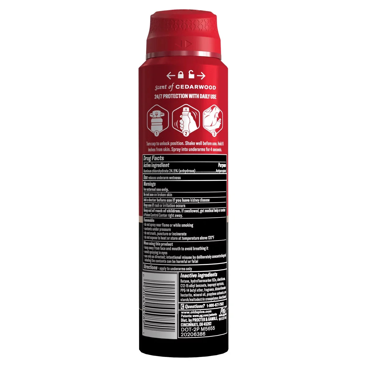Old Spice Red Collection Men's 48-Hour Odor Protection Lightweight Formula All-Day Freshness Antiperspirant Spray - Stronger Swagger - 4.3oz