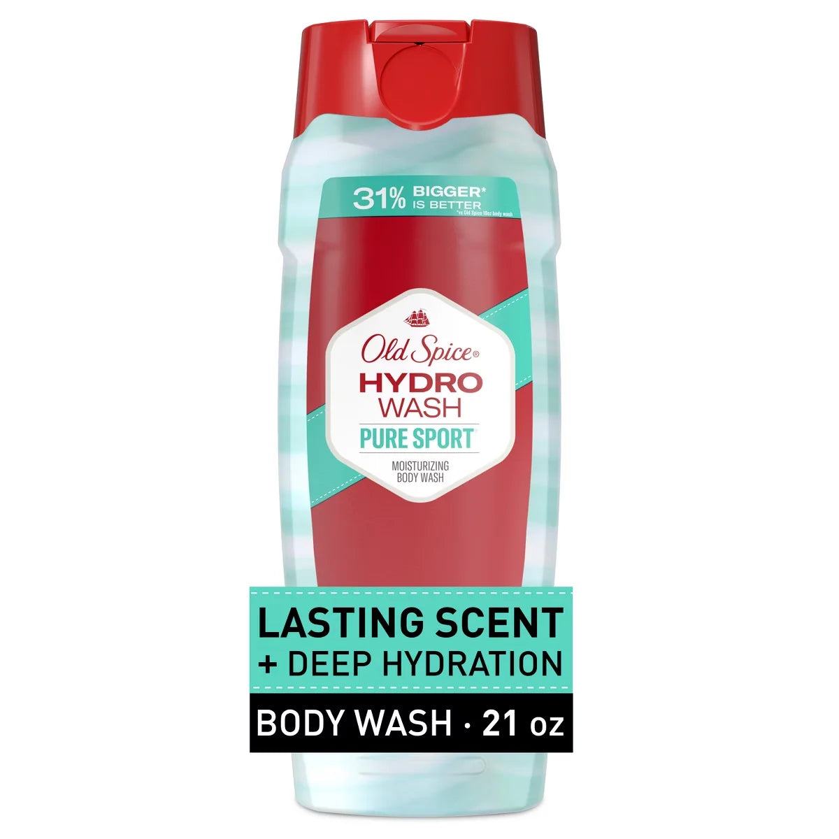 Old Spice Men's Moisturizing Hydro Body Wash - Pure Sport Plus - 21 fl oz