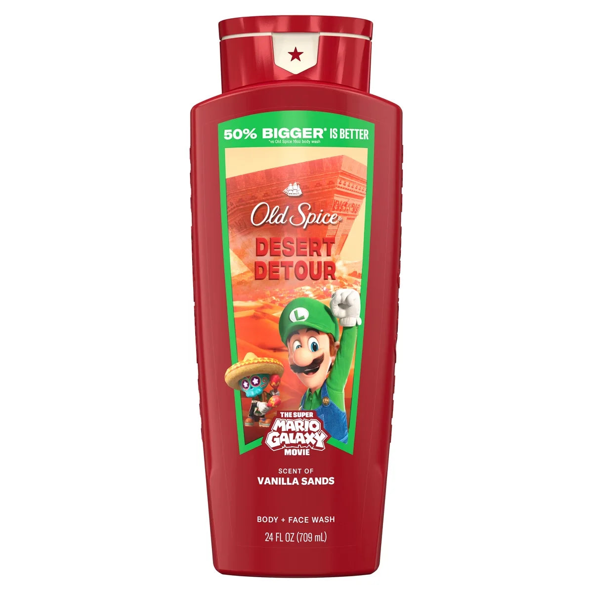 Old Spice x The Super Mario Galaxy Men's 24/7 Shower Fresh Desert Detour Body Wash - Scent of Vanilla Sands - 24 fl oz