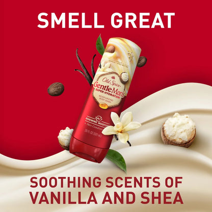 Old Spice Super Hydration Body Wash GentleMan's Blend for Deep Cleaning and 24/7 Renewing Moisture - Vanilla & Shea Butter - 20 fl oz