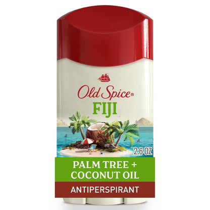 Old Spice Men's Fiji with Palm Tree Antiperspirant & Deodorant - 2.6oz: Paraben-Free, Invisible Solid, Under Arm