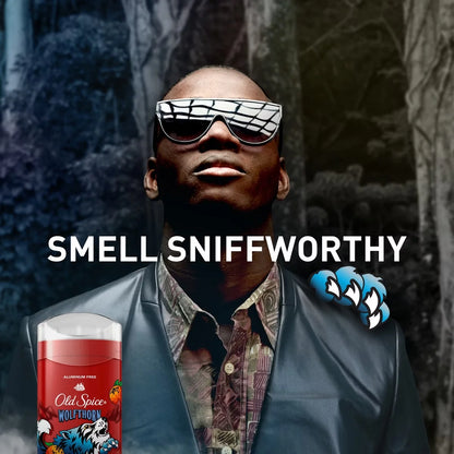 Old Spice Wolfthorn Scent Deodorant for Men - Aluminum-Free 3oz: Invisible Solid, Under Arm Application, Mature Skin