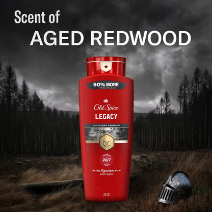 Old Spice Red Collection Men's Long-Lasting Fragrance Refreshing Clean Body Wash - Legacy - 24 fl oz