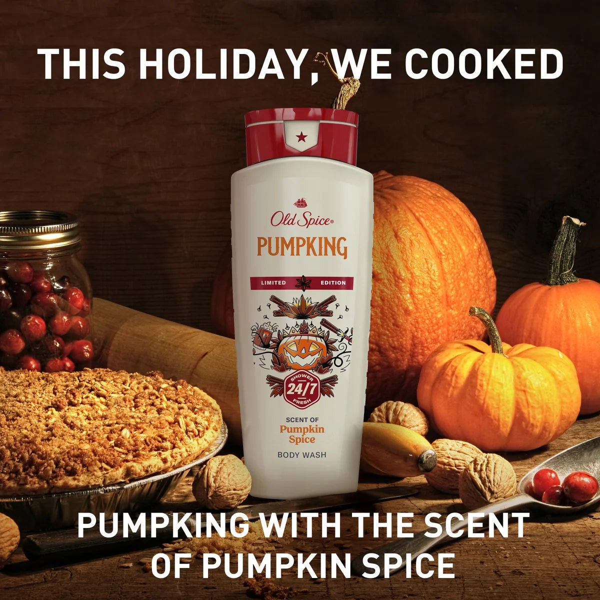 Old Spice Holidudes Body Wash - PumpKing - 16oz: Body Wash, Basic Cleansing, Whole Body, 16 oz Squeeze Bottle