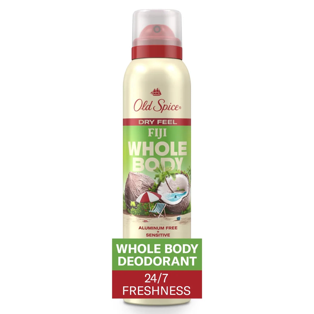 Old Spice Whole Body Spray Deodorant for Men - Fiji - Aluminum-Free 3.5oz