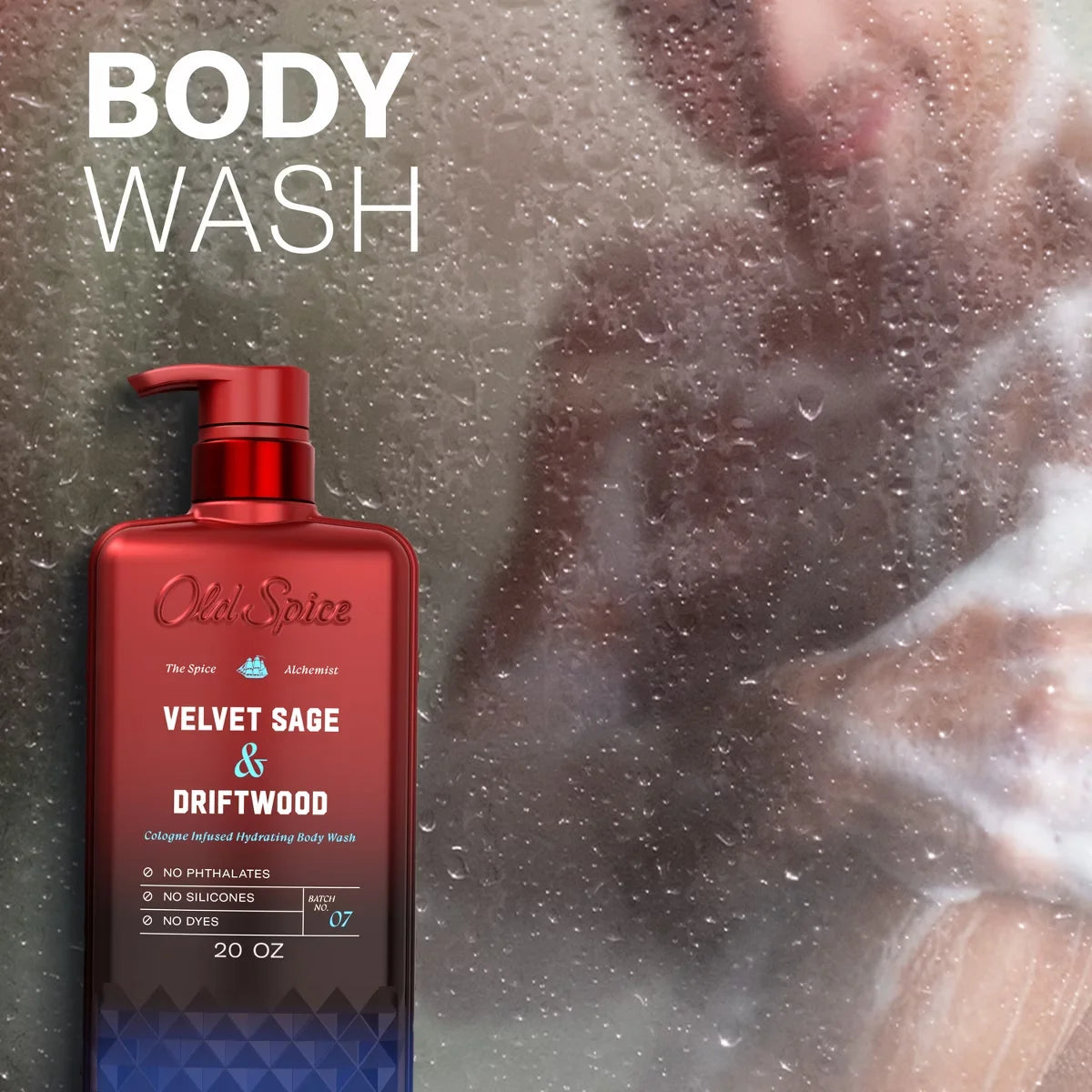Old Spice x The Spice Alchemist Collection Men's Crafted for Compliments Cologne Infused Body Wash - Velvet Sage and Driftwood Scent - 20 fl oz