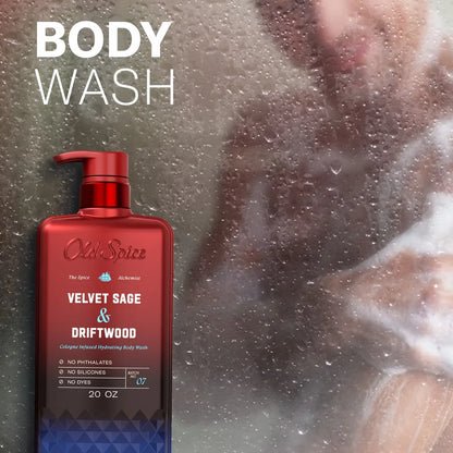 Old Spice x The Spice Alchemist Collection Men's Crafted for Compliments Cologne Infused Body Wash - Velvet Sage and Driftwood Scent - 20 fl oz