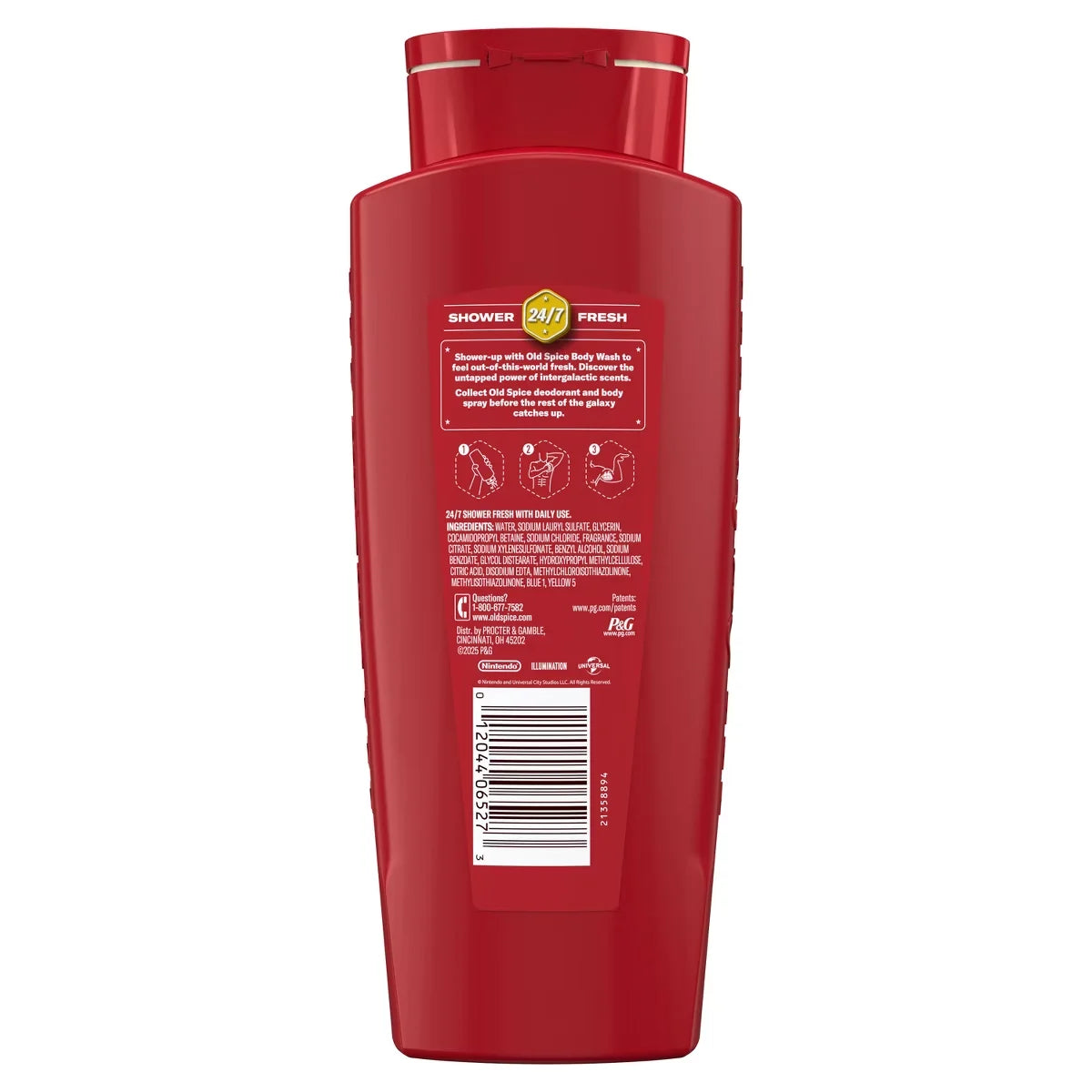 Old Spice x The Super Mario Galaxy Men's 24/7 Shower Fresh Cosmic Quest Body Wash - Scent of Star Showers - 24 fl oz