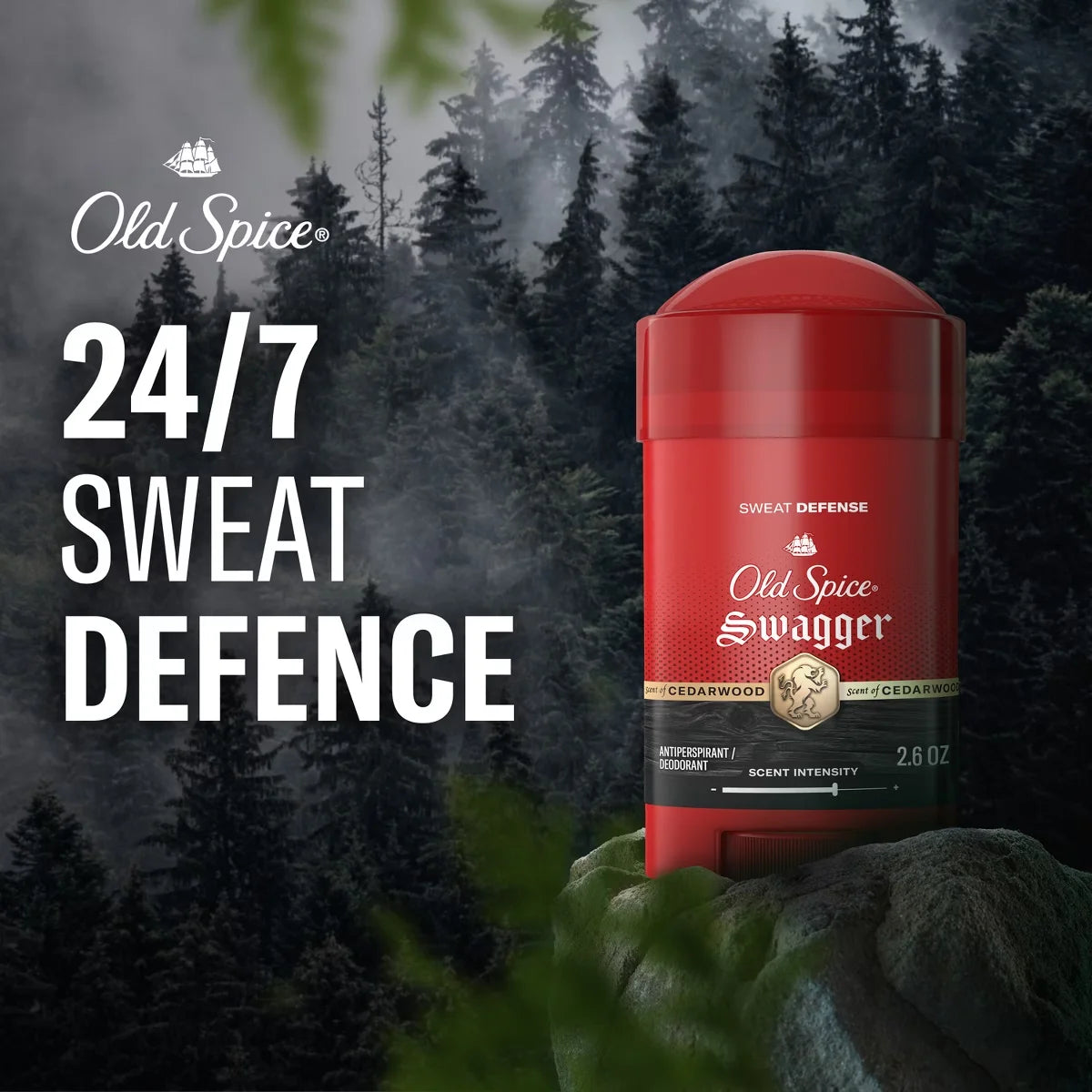 Old Spice Hardest Working Collection Sweat Defense Stronger Swagger Solid Antiperspirant & Deodorant - 2.6oz