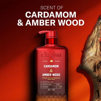 Old Spice x The Spice Alchemist Collection Men's Crafted for Compliments Cologne Infused Body Wash - Cardamom and Amber Wood - 20oz