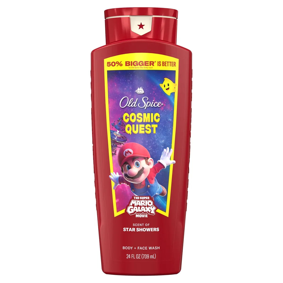 Old Spice x The Super Mario Galaxy Men's 24/7 Shower Fresh Cosmic Quest Body Wash - Scent of Star Showers - 24 fl oz