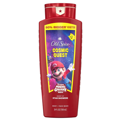 Old Spice x The Super Mario Galaxy Men's 24/7 Shower Fresh Cosmic Quest Body Wash - Scent of Star Showers - 24 fl oz