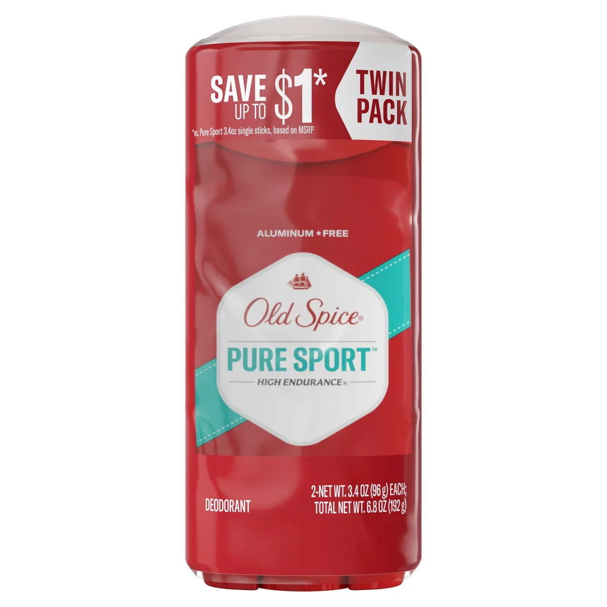 Old Spice High Endurance Deodorant for Men - Aluminum-Free - 3.4oz/2pk: Invisible Solid, Fresh Scent, For Normal Skin