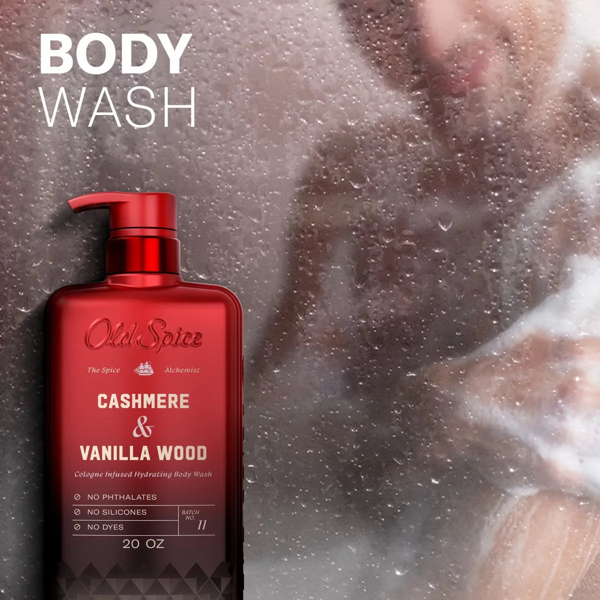 Old Spice x The Spice Alchemist Collection Men's Crafted for Compliments Cologne Infused Body Wash - Cashmere and Vanilla Wood - 20oz