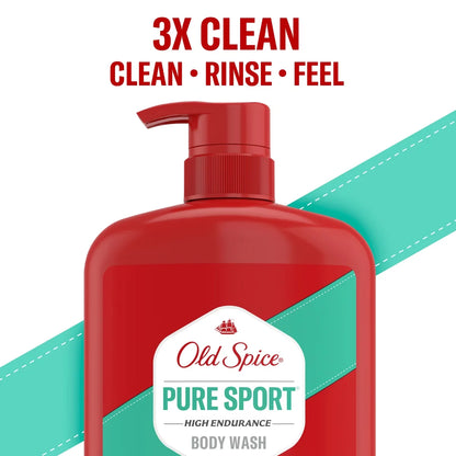 Old Spice High Endurance Body Wash with Pump - 33.4 fl oz: Liquid, Whole Body, For Normal Skin, Basic Cleansing