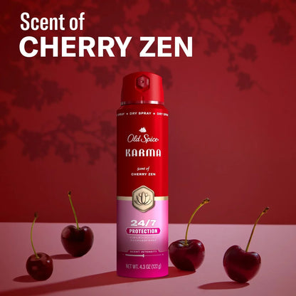 Old Spice Red Collection Men's 48-Hour Odor Protection Lightweight Formula All-Day Freshness Antiperspirant Spray - Karma Scent - 4.3oz