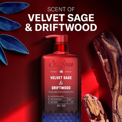 Old Spice x The Spice Alchemist Collection Men's Crafted for Compliments Cologne Infused Body Wash - Velvet Sage and Driftwood Scent - 20 fl oz