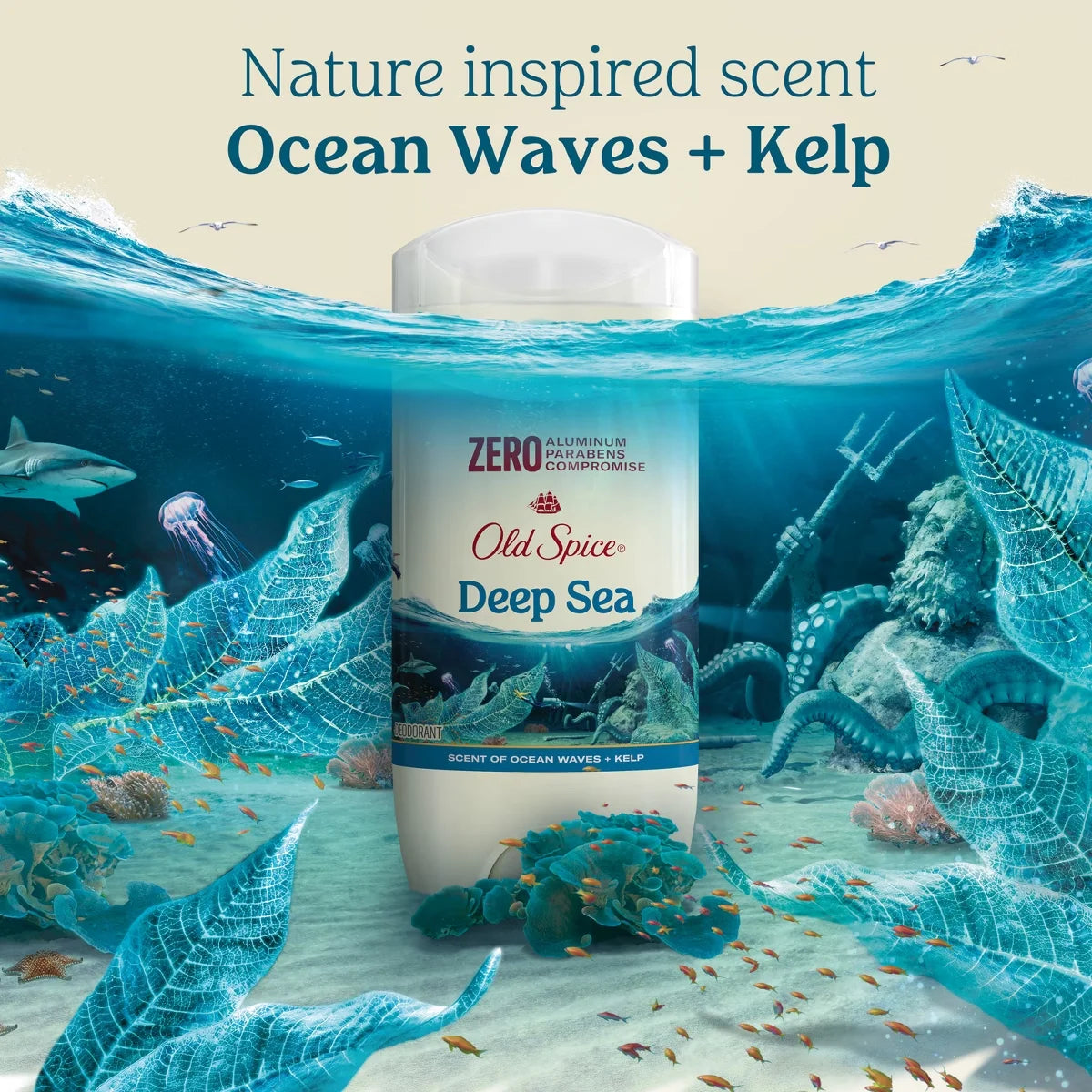 Old Spice Fresh Collection Deodorant Deep Sea Ocean Elements - 3oz