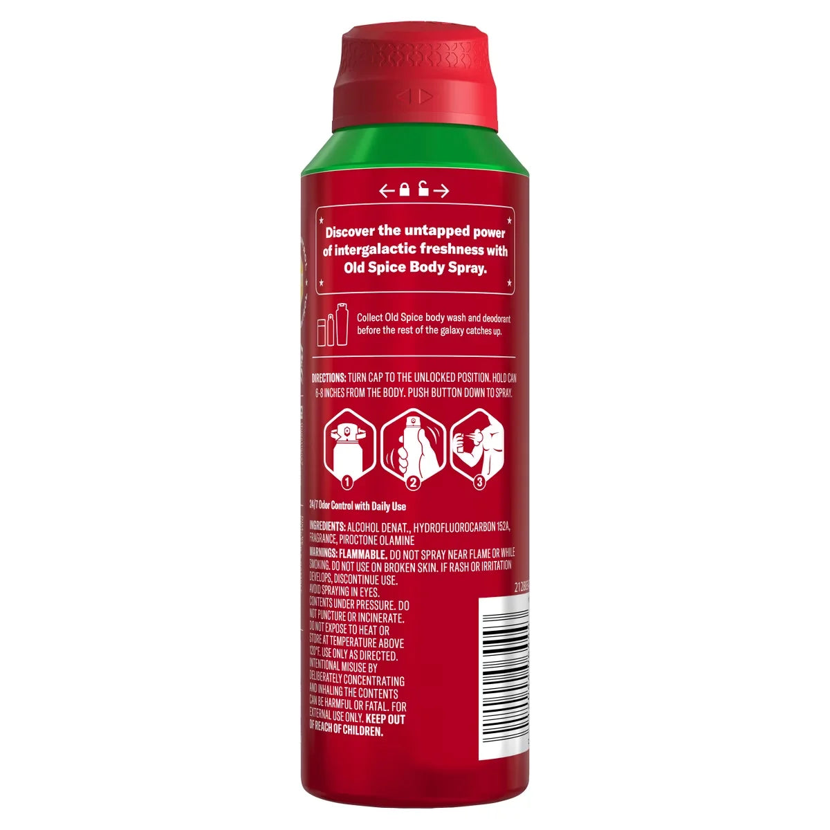 Old Spice x The Super Mario Galaxy 24/7 Odor Control Aluminum-Free Deodorant Body Spray - Desert Detour - 5.1 fl oz