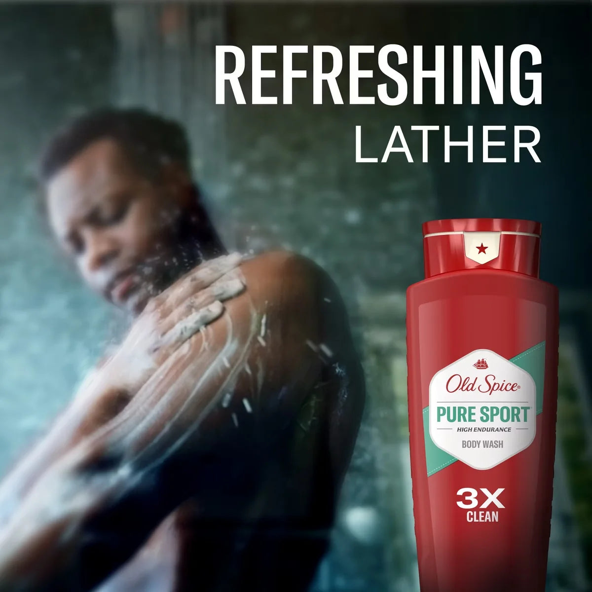 Old Spice High Endurance Pure Sport Body Wash - 24 fl oz/2pk: Liquid for Normal Skin, Whole Body Use, Squeeze Bottle