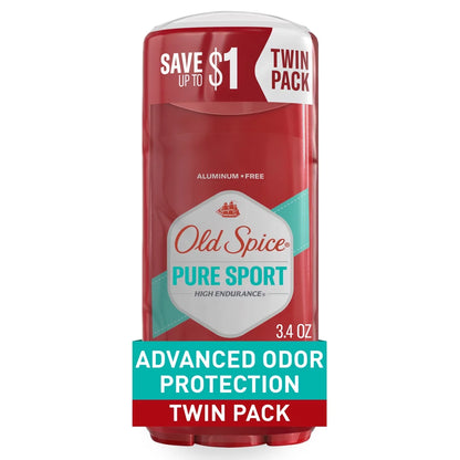 Old Spice High Endurance Deodorant for Men - Aluminum-Free - 3.4oz/2pk: Invisible Solid, Fresh Scent, For Normal Skin