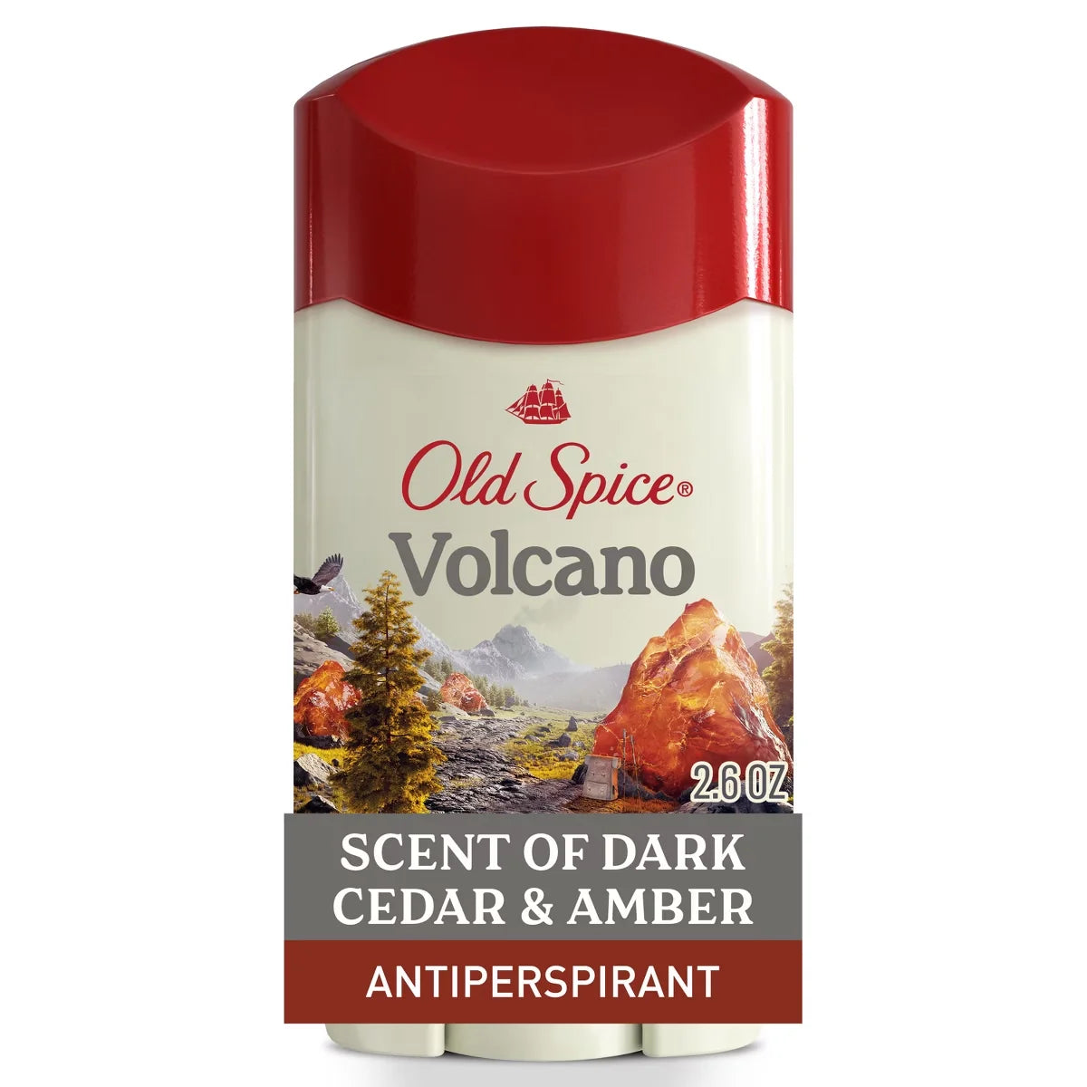 Old Spice Men's Volcano with Charcoal Antiperspirant & Deodorant - 2.6oz: Invisible Solid, Fresh Scent, Normal Skin
