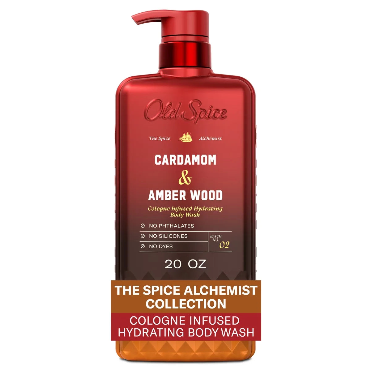 Old Spice x The Spice Alchemist Collection Men's Crafted for Compliments Cologne Infused Body Wash - Cardamom and Amber Wood - 20oz